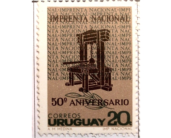 Briefmarke Uruguay - Druckstock