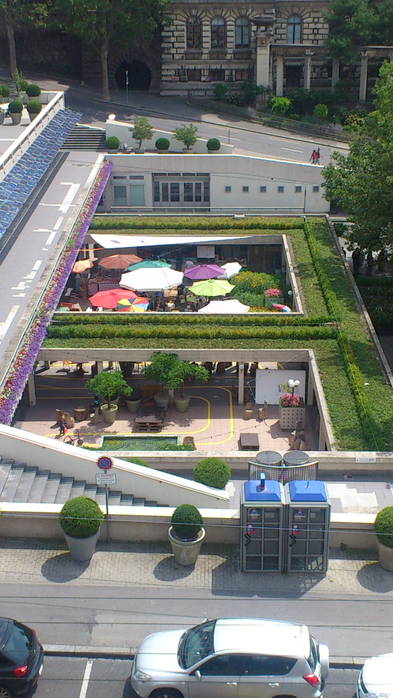 A birds-eye view of the Café Grenette.