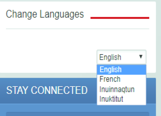 Nunavut Arctic College Library Services Language Choices