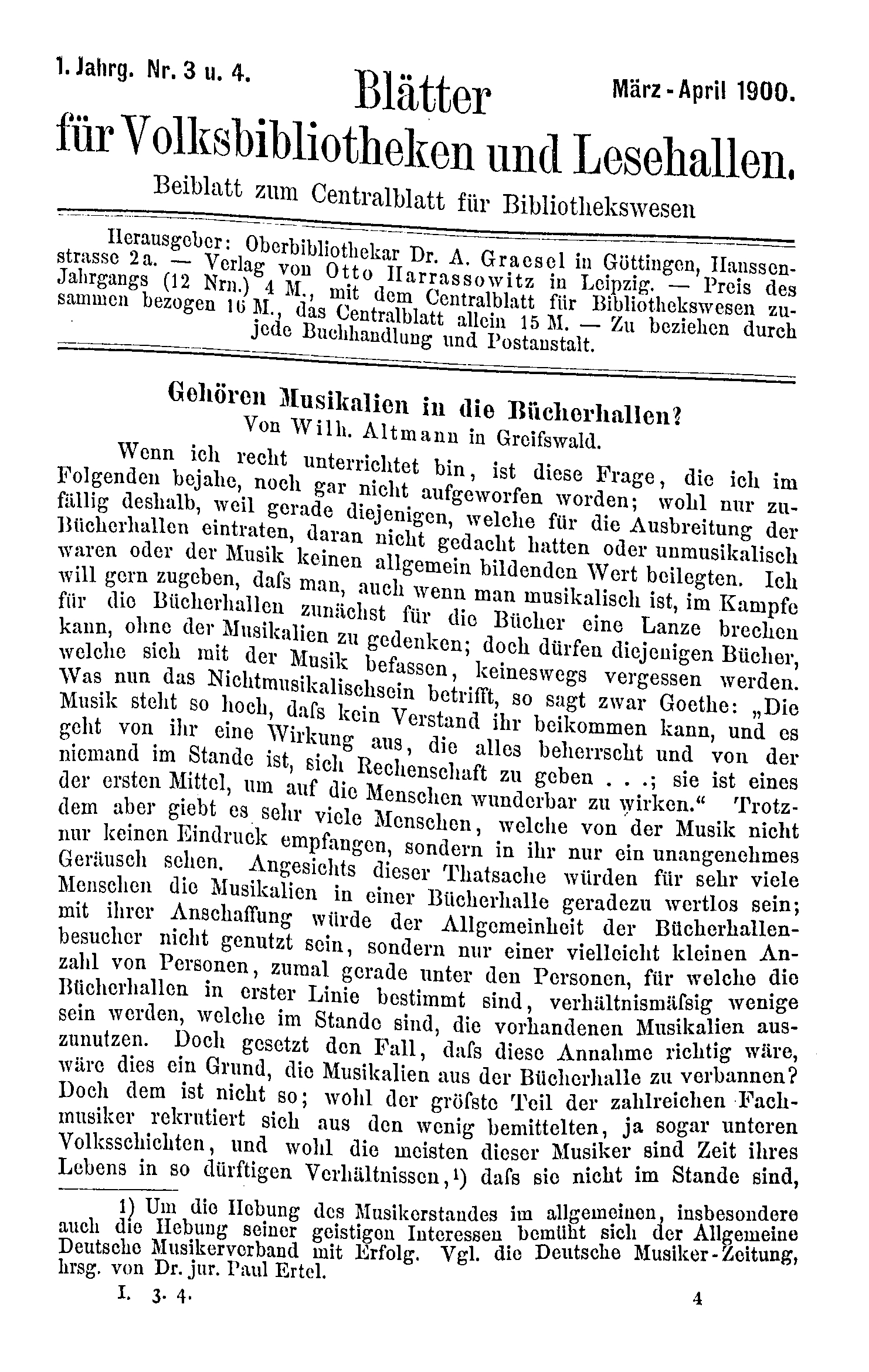 Titelseite von Altmann (1900)