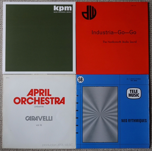 Fig. 5: Four minimalistic library music covers