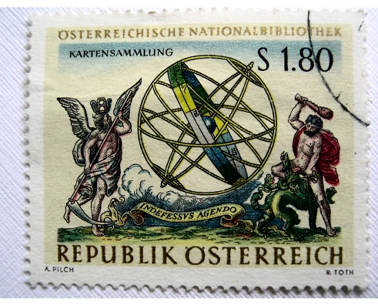Briefmarke ÖNB  Kartensammlung 1966